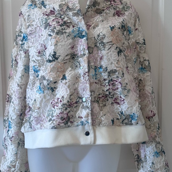 Nanette Lepore Multicolor Floral Bomber Jacket. Size XL - Picture 3 of 4